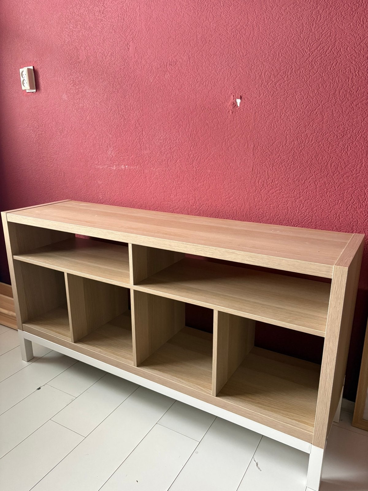 Ikea Kallax tv-meubel, Ophalen, 150 tot 200 cm, Eikenhout, Zo goed als nieuw