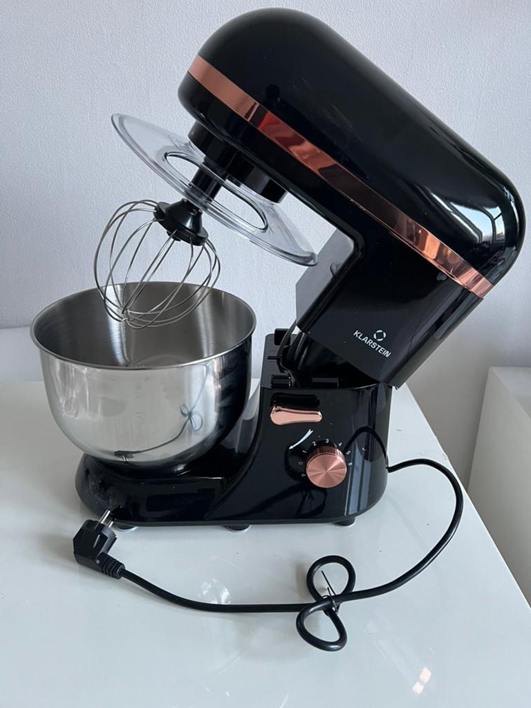 Klarstein Keukenmachine - Zwart/Koper  nieuw, Ophalen of Verzenden, Zo goed als nieuw, Vaatwasserbestendig, 3 snelheden of meer