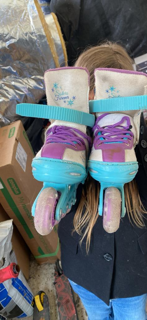 Frozen rolschaatsen verstelbaar maat 31-34, Ophalen of Verzenden, Verstelbaar, Gebruikt, Kinderen