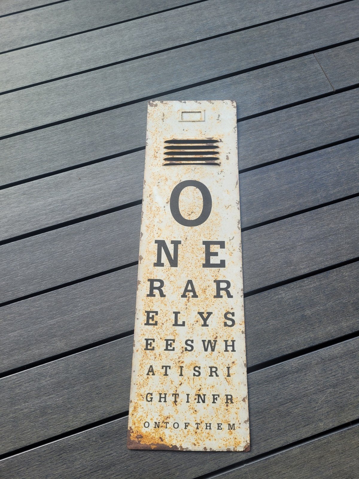 Opticien metalen plaat, Huis en Inrichting, Ophalen of Verzenden