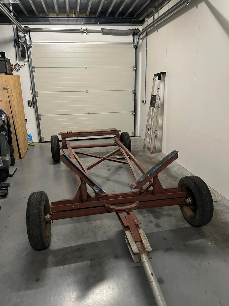 Stalling/werkplaats trailer, Watersport en Boten, Ophalen, Gebruikt, Minder dan 6 meter, Sloepentrailer