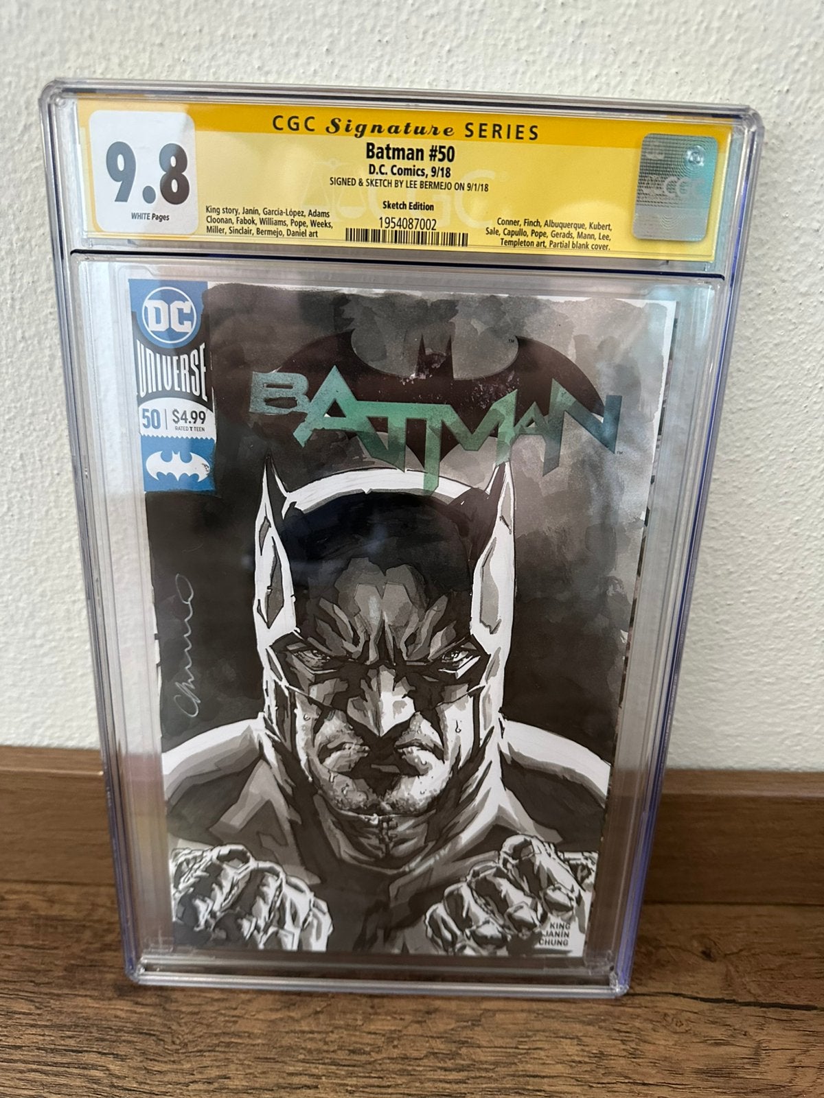 Batman #50 cgc 9,8 signature series sketch art lee bermejo, Boeken, Strips | Comics, Eén comic, Ophalen of Verzenden, Zo goed als nieuw