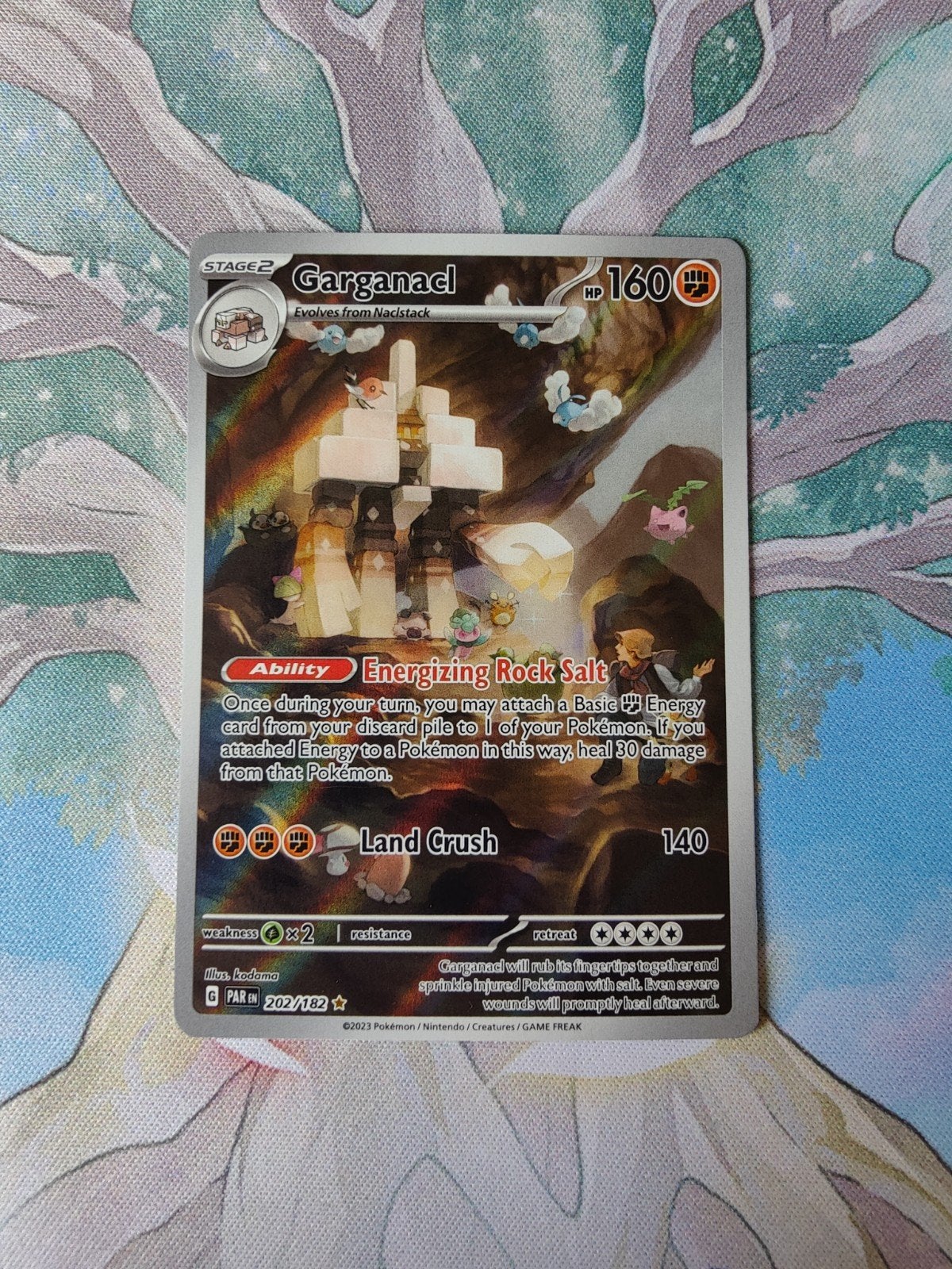 Pokemon paradox rift garganacl illustration 202/182, Ophalen of Verzenden, Nieuw, Losse kaart, Foil