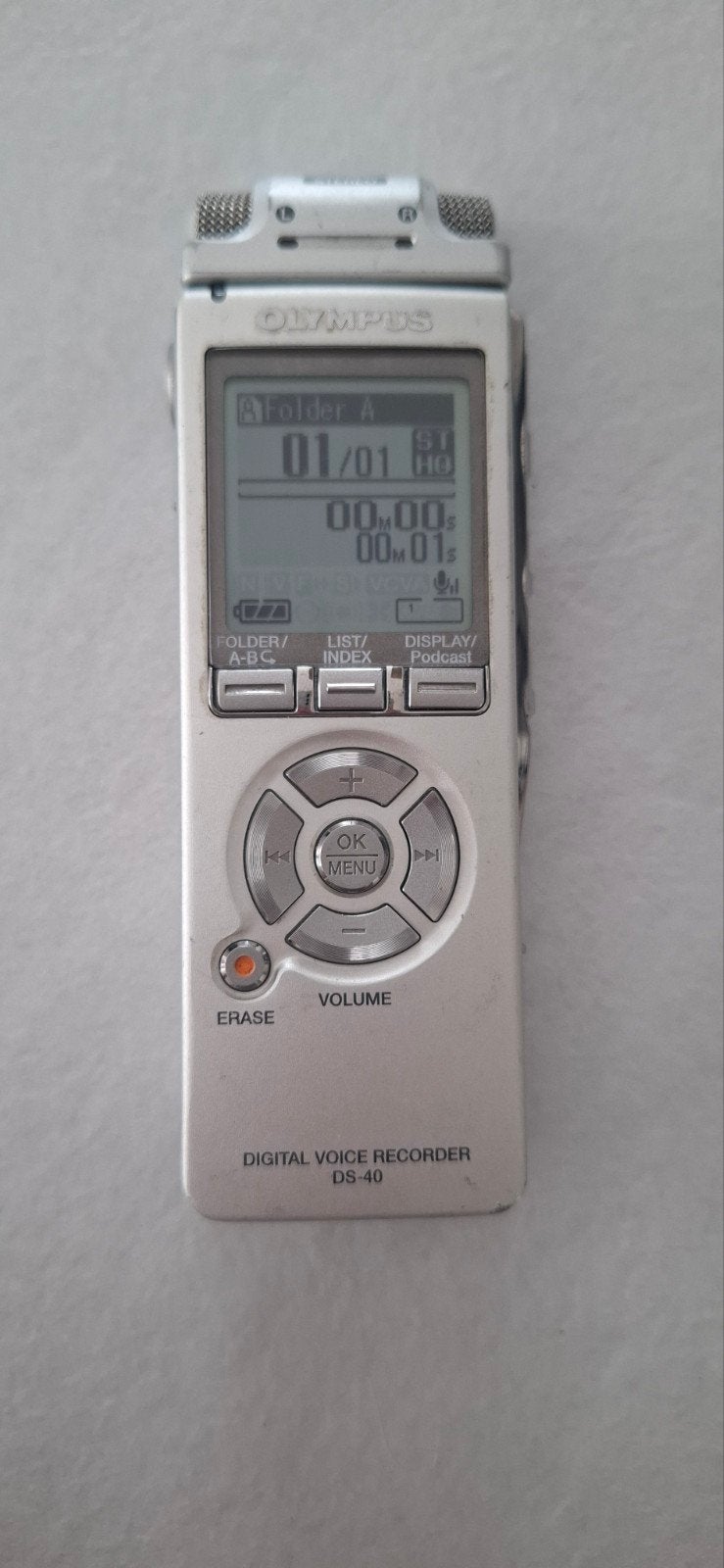 Olympus DS-40 Digitale Voicerecorder, Ophalen, Gebruikt