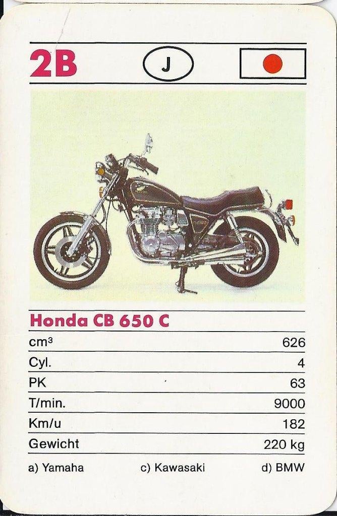 F263 motorkaartje 2b honda cb 650 c, Ophalen of Verzenden, Zo goed als nieuw, Auto's