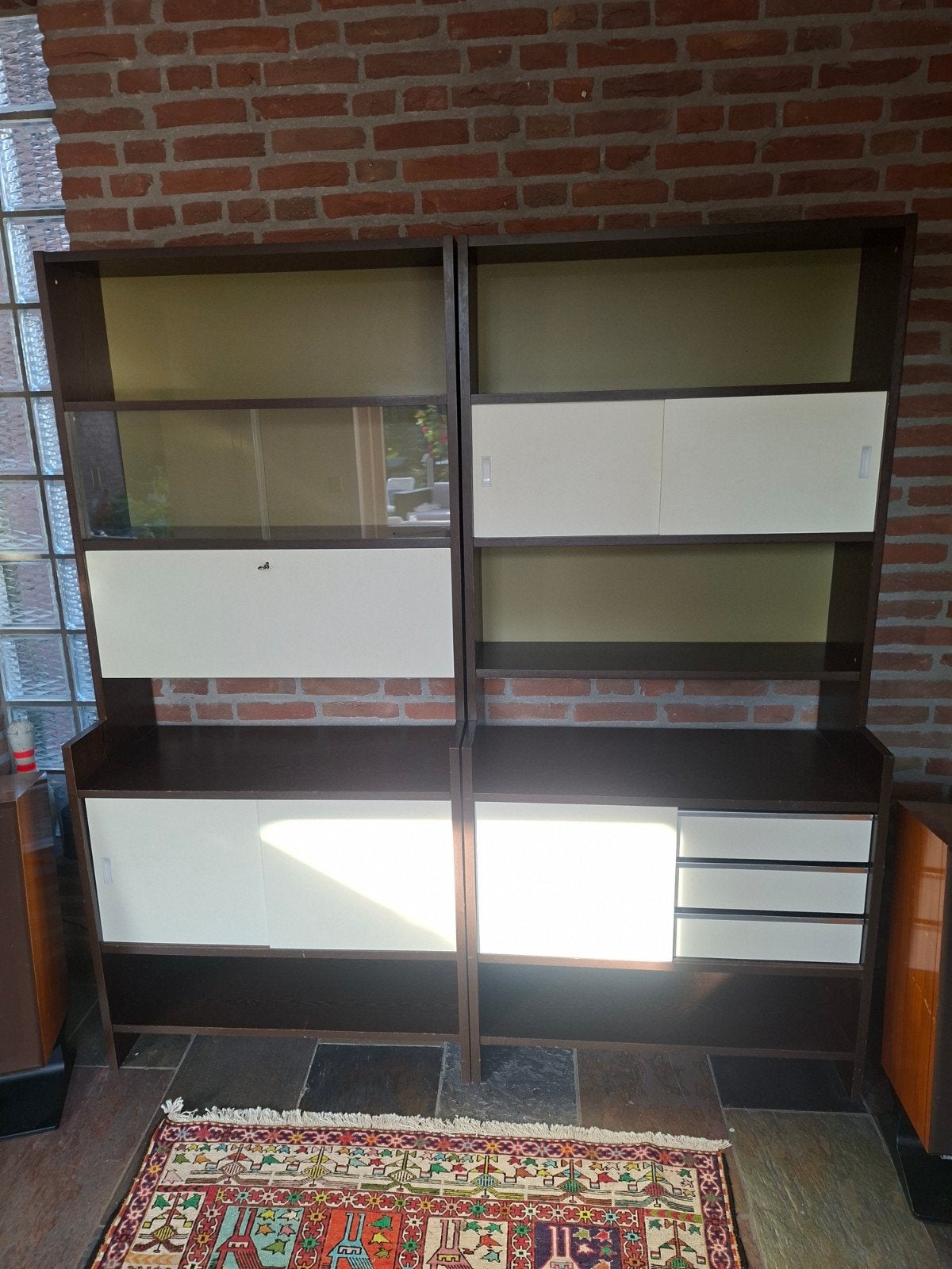 2 x Poul Cadovius klm modulair wandkastsysteem, Gebruikt, 150 tot 200 cm, Ophalen of Verzenden, Met deur(en)