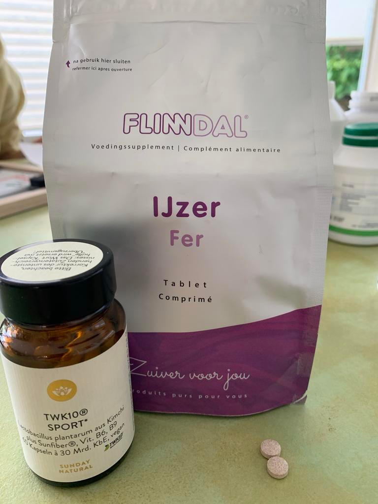 Flinndal IJzer Tabletten & TWK10 Sport Probiotica, Ophalen of Verzenden, Zo goed als nieuw, Poeder of Drank