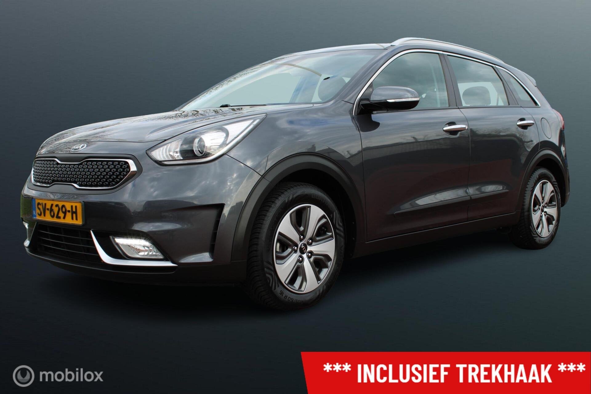 Kia Niro 1.6 GDi Hybrid DynamicLine, Trekhaak, Navi, App con, Stof, Gebruikt, Origineel Nederlands, 26 km/l