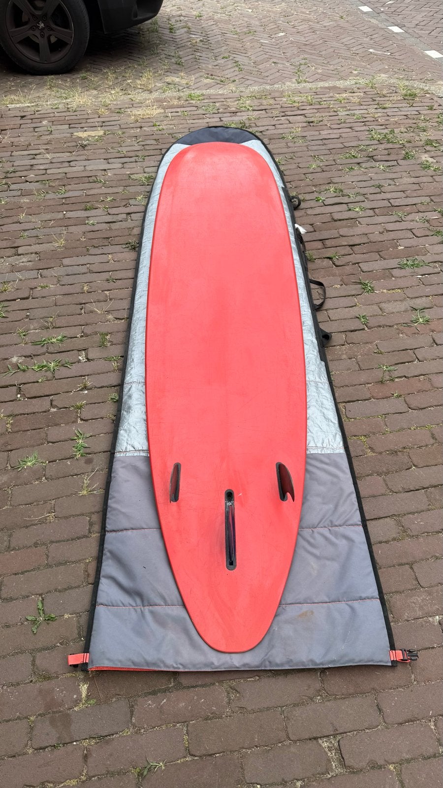 9'4" Longboard voor beginners en gevorderden, incl. vinnen &, Watersport en Boten, Golfsurfen, Ophalen, Gebruikt, Longboard, Met vinnen