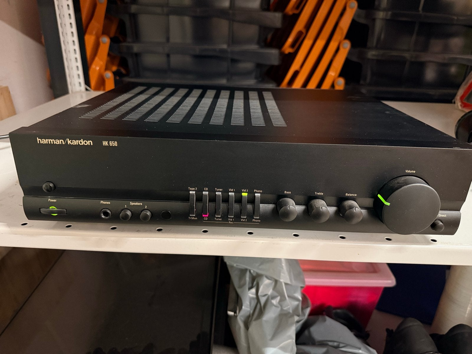 Harman Kardon HK 650 Versterker - Nette staat, Gebruikt, 60 tot 120 watt, Stereo, Ophalen
