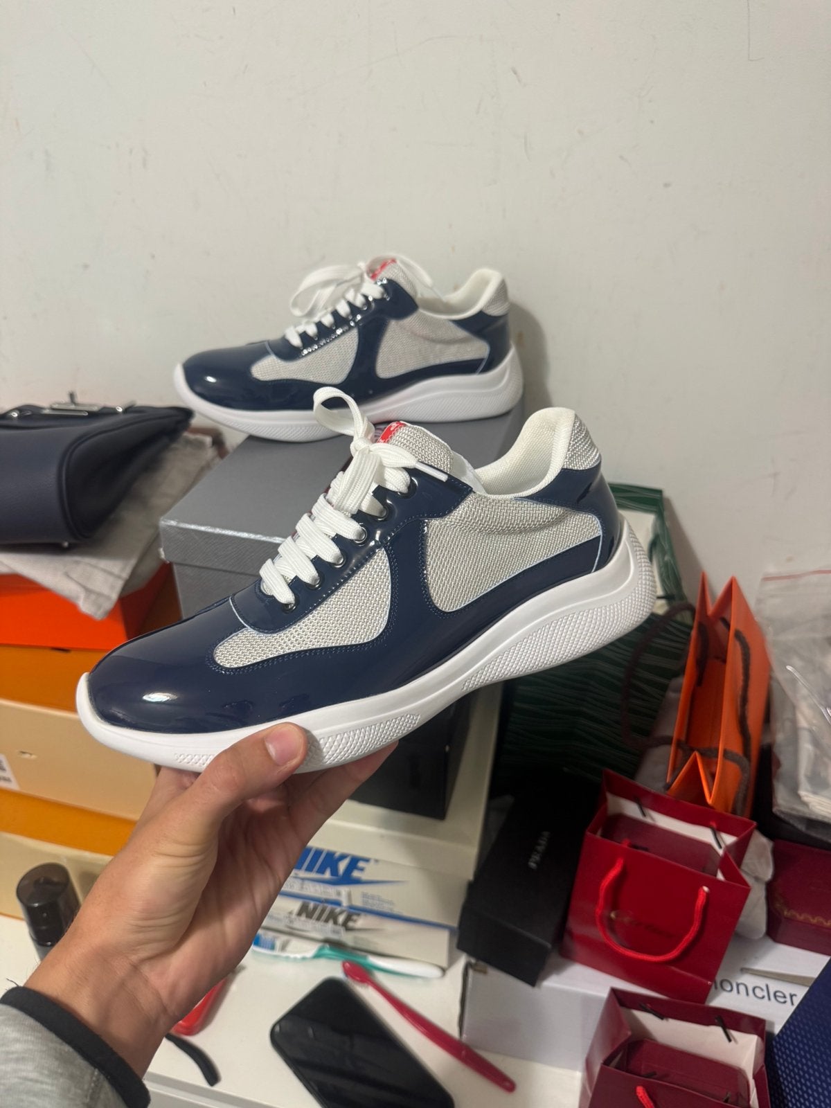 Prada America’s Cup Sneaker blauw, Ophalen of Verzenden, Nieuw, Blauw