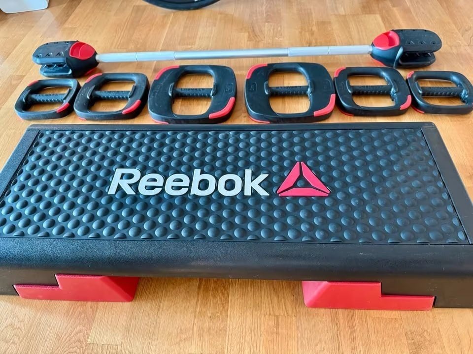 LESMILLS BODYPUMP / SMARTBAR set + Reebok Step, Ophalen of Verzenden, Zo goed als nieuw, Stepbank