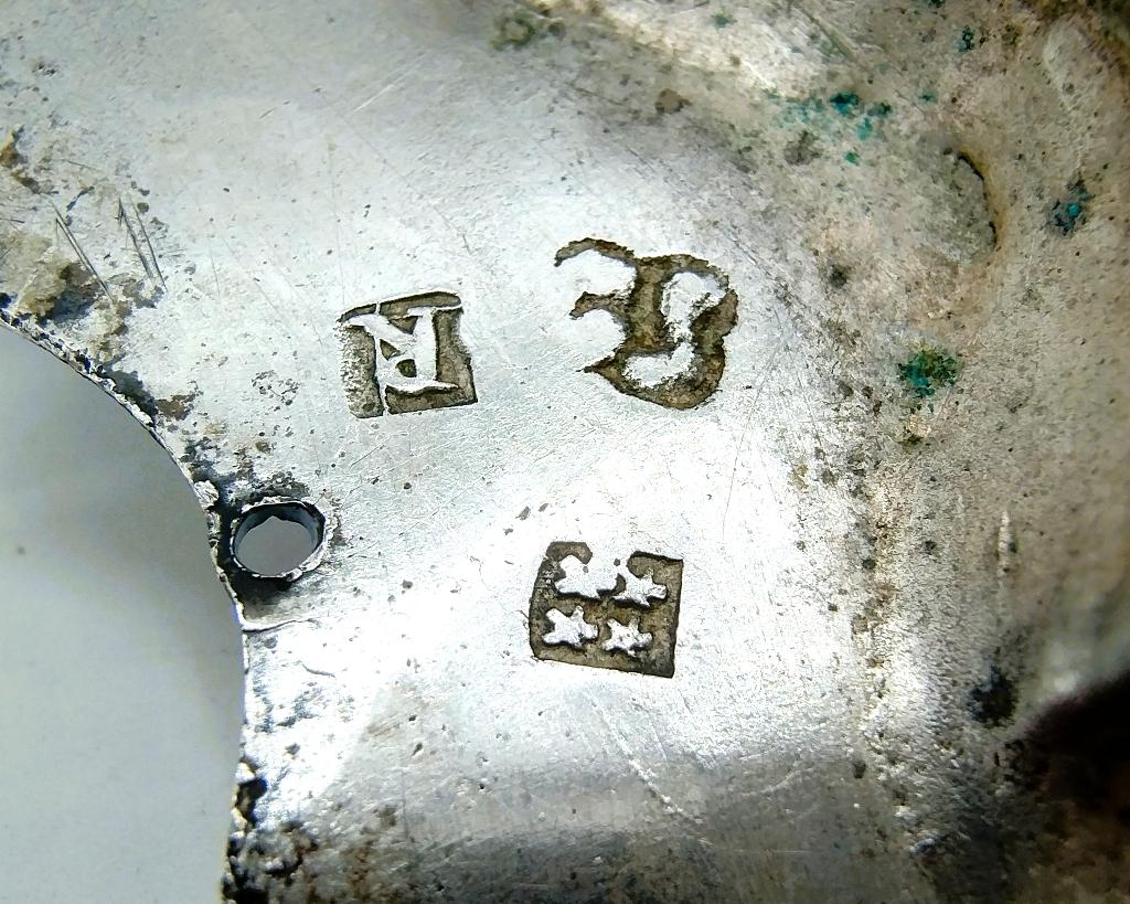 Zilveren papegaaienbeugel, G. Swaantjes, Schoonhoven, 1789, Verzenden, Zilver