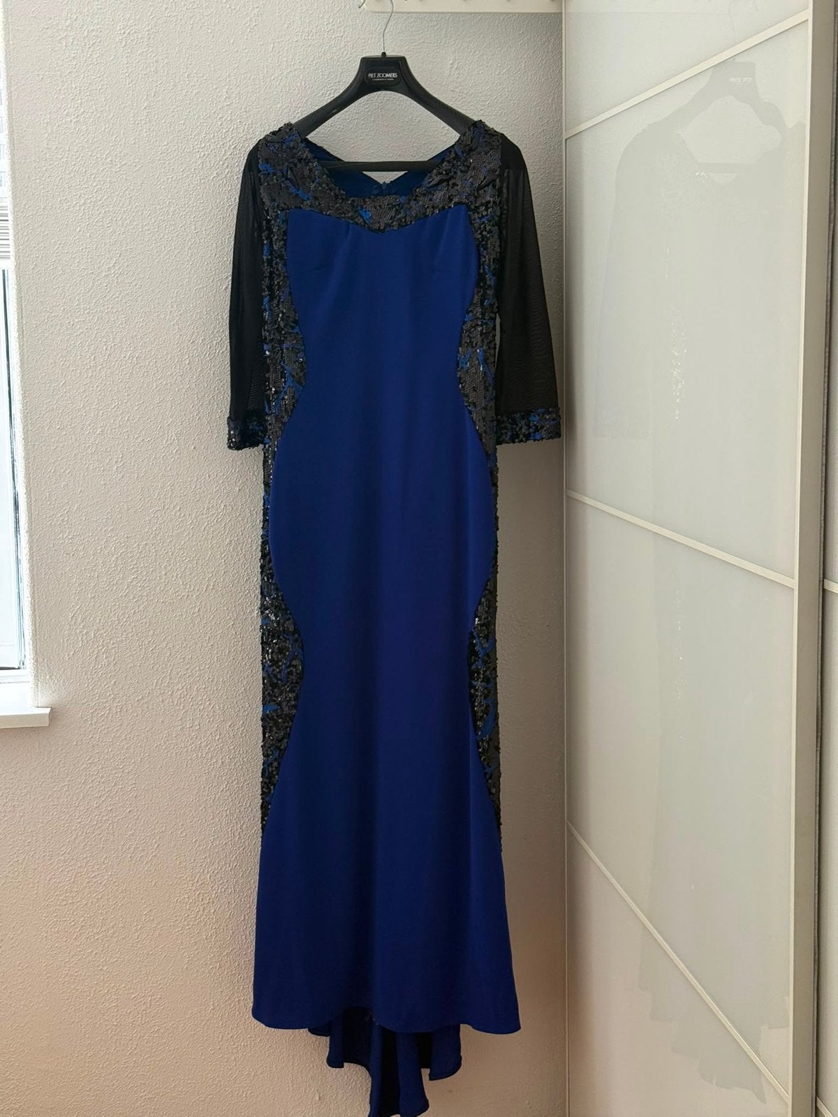 Blauwe galajurk / avondjurk / feestjurk, maat 44-46, Kleding | Dames, Ophalen of Verzenden, Zo goed als nieuw, Maat 46/48 (XL) of groter