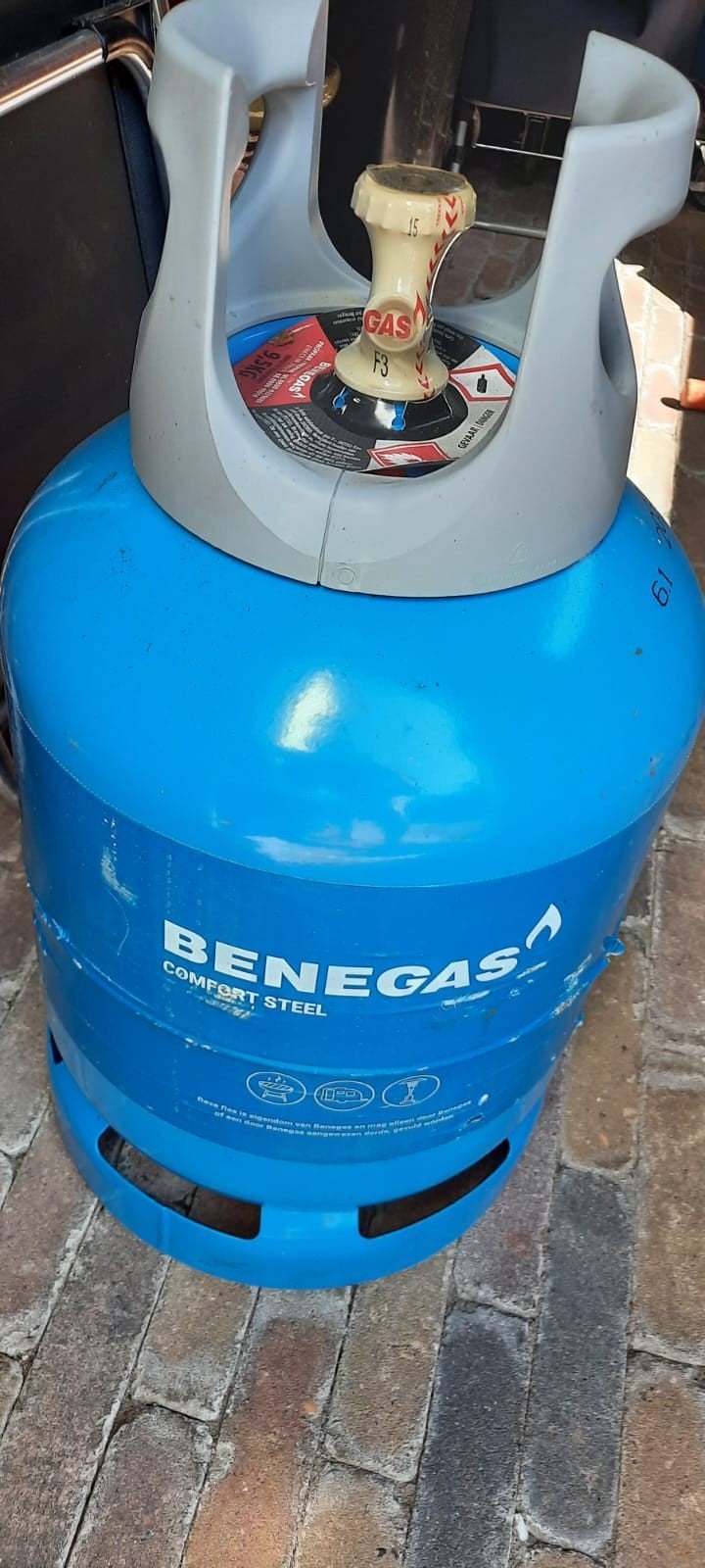 Te koop; Benegas gasfles 9,5 kg, nieuw., Ophalen, Nieuw