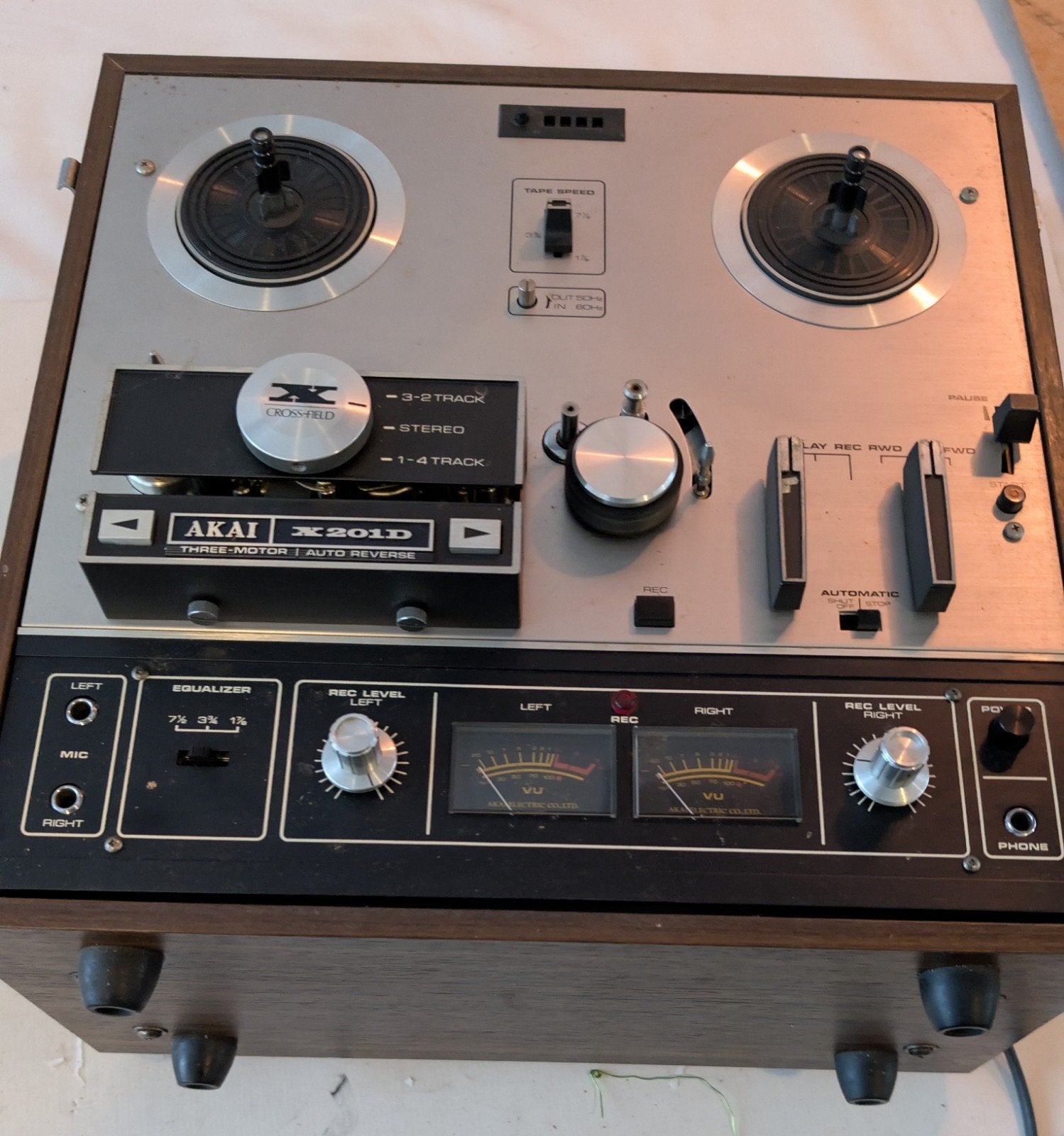 Akai X-201D Stereo Bandrecorder met Handleiding, Audio, Tv en Foto, Bandrecorders, Ophalen, Bandrecorder