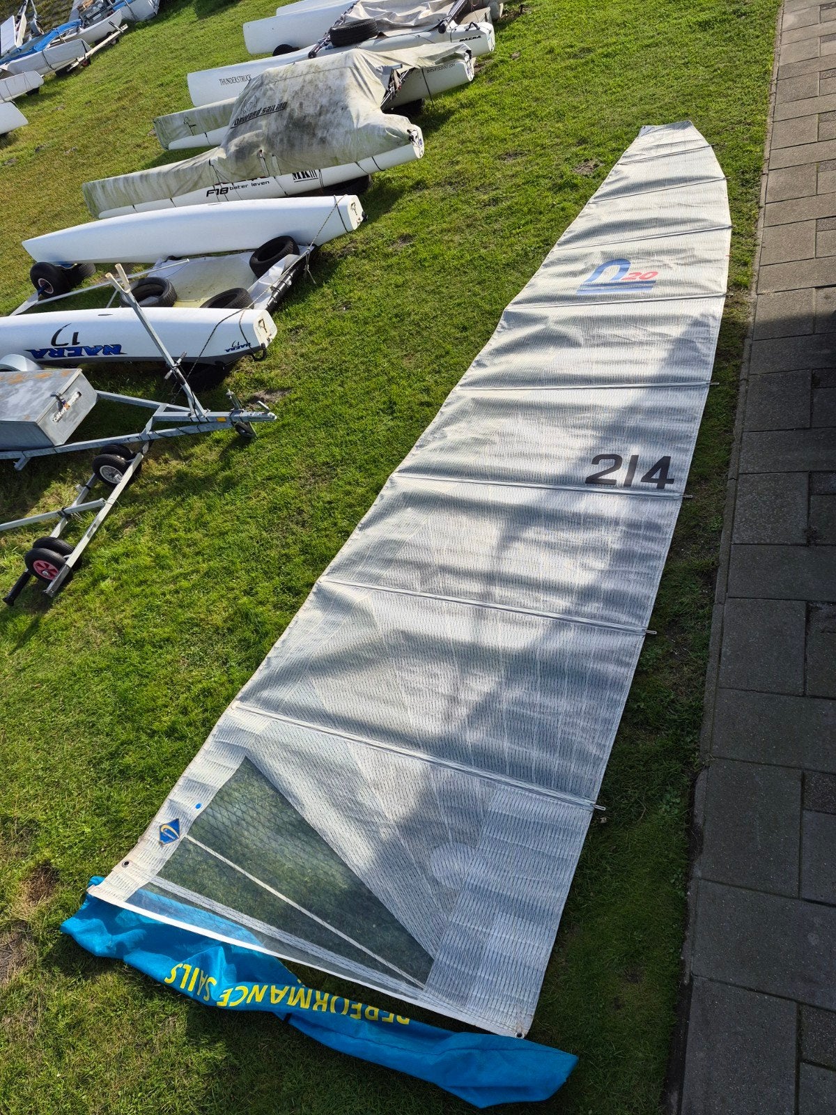 Performance Sails Nacra 20 Grootzeil en Fok, Ophalen, 6 meter of meer, Gebruikt, Grootzeil