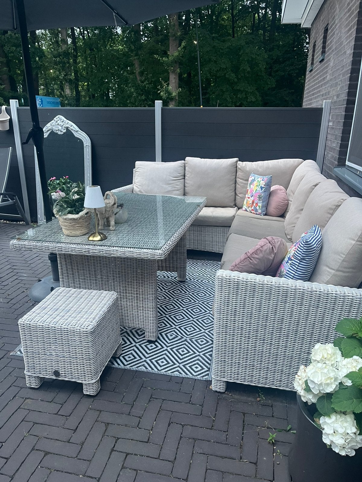 Mooie tuinset 6 personen, Ophalen, Zo goed als nieuw