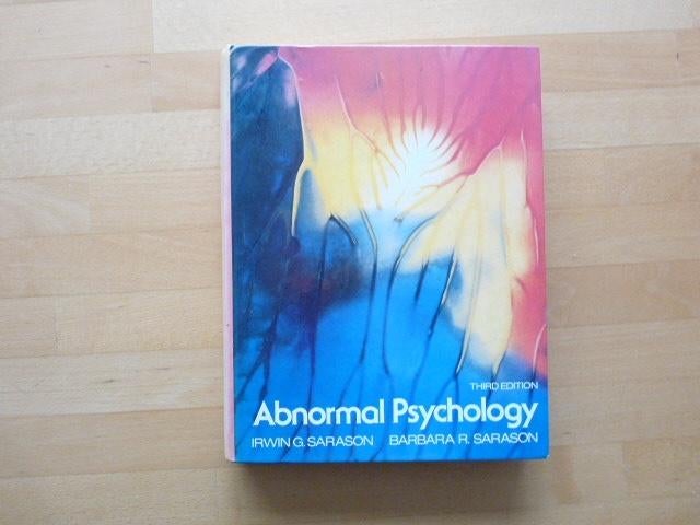 Abnormal psychology, Irwin G. Sarason en Barbara R. Sarason, Ophalen of Verzenden, Zo goed als nieuw