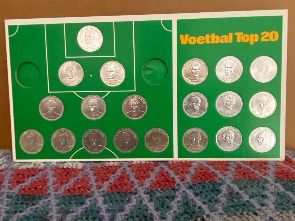 Voetbal Top 20 van 1970 complete set Nederlands elftal, Ophalen of Verzenden, Zo goed als nieuw, Overige binnenlandse clubs, Spelerskaart