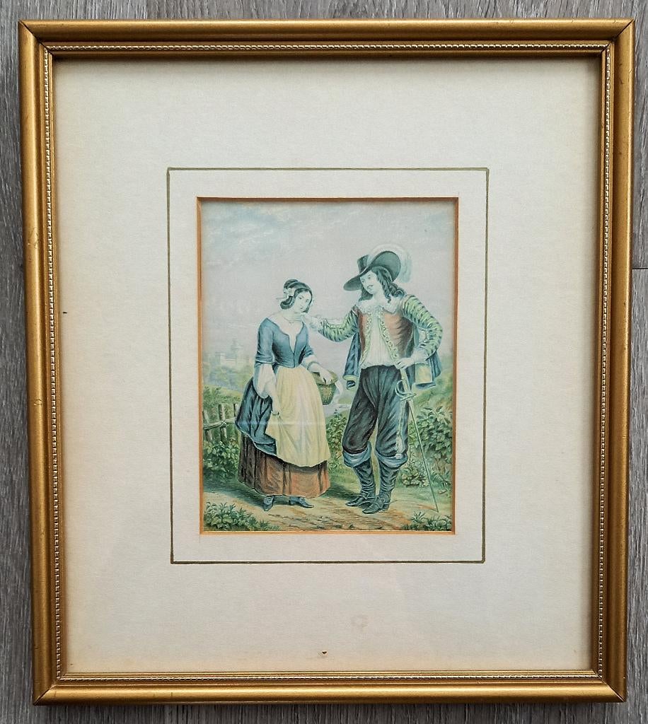 The Cavalier Le Blond c 1850's - Baxter, Antiek en Kunst, Ophalen of Verzenden
