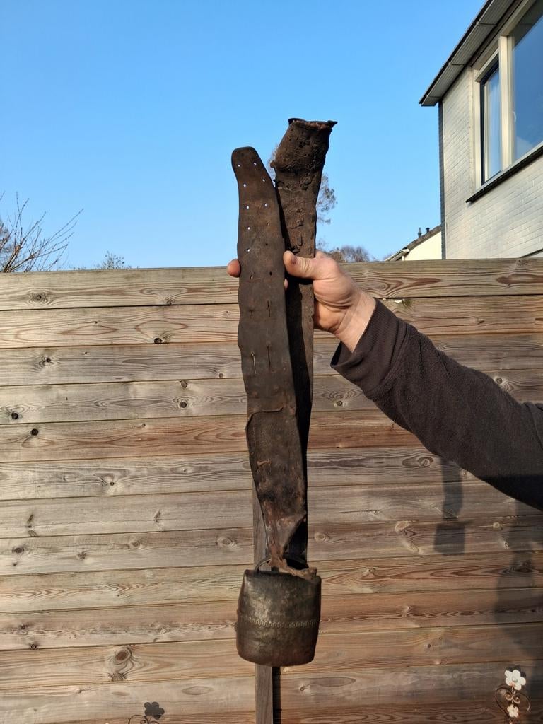Originele authentieke brocante koe bel, Ophalen