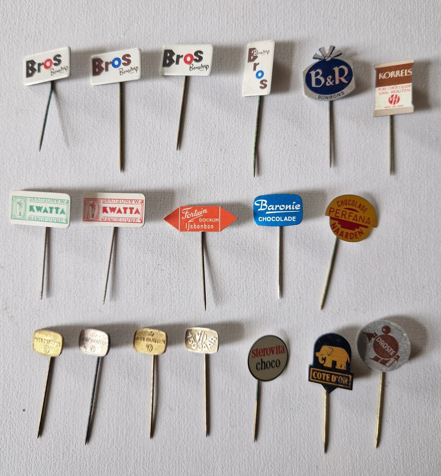 Chocolade speldjes / reclamenspeldjes (jaren '60), Ophalen, Gebruikt, Overige onderwerpen
