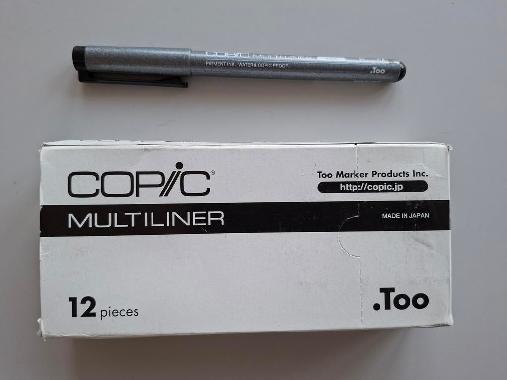 11 stuks Copic Multiliner zwart BM, Ophalen of Verzenden, Zo goed als nieuw, Potlood of Stift