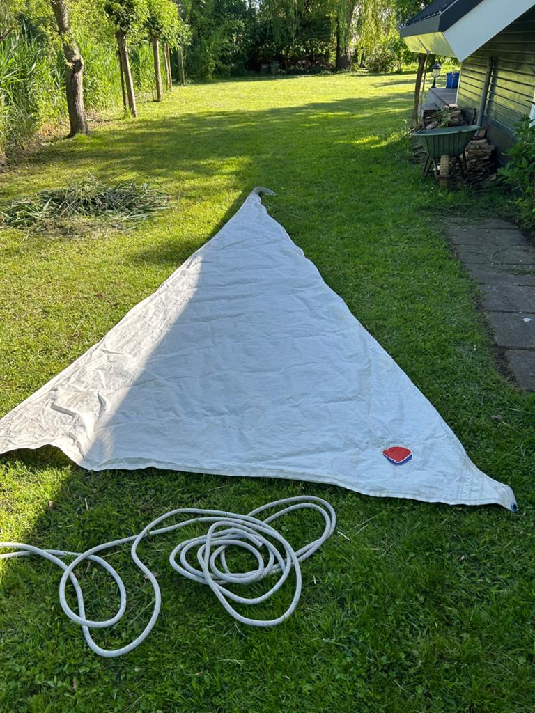Fok voor Polyvalk - Jan Miedema Sails, Gebruikt, Minder dan 15 m², Ophalen of Verzenden, Genua of Fok