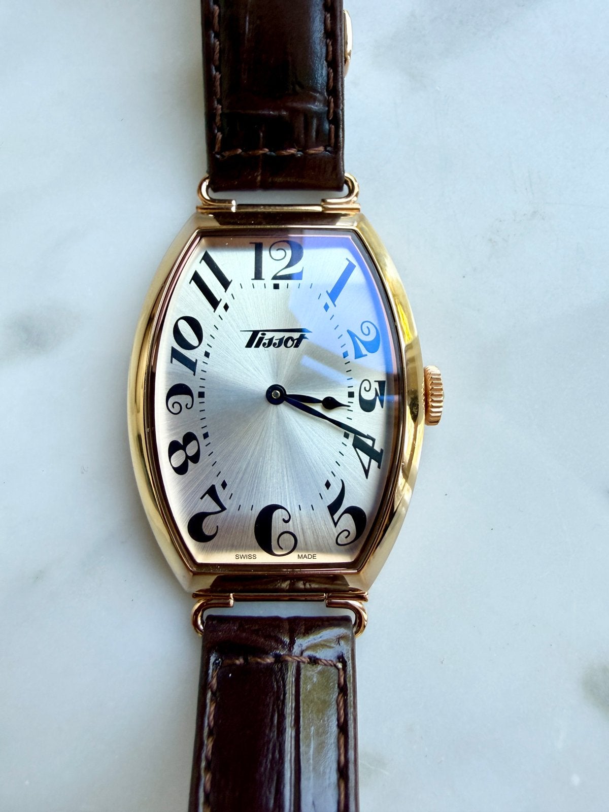 Tissot Heritage Porto Horloge Unisex, Ophalen of Verzenden, Zo goed als nieuw, Leer, Overige merken