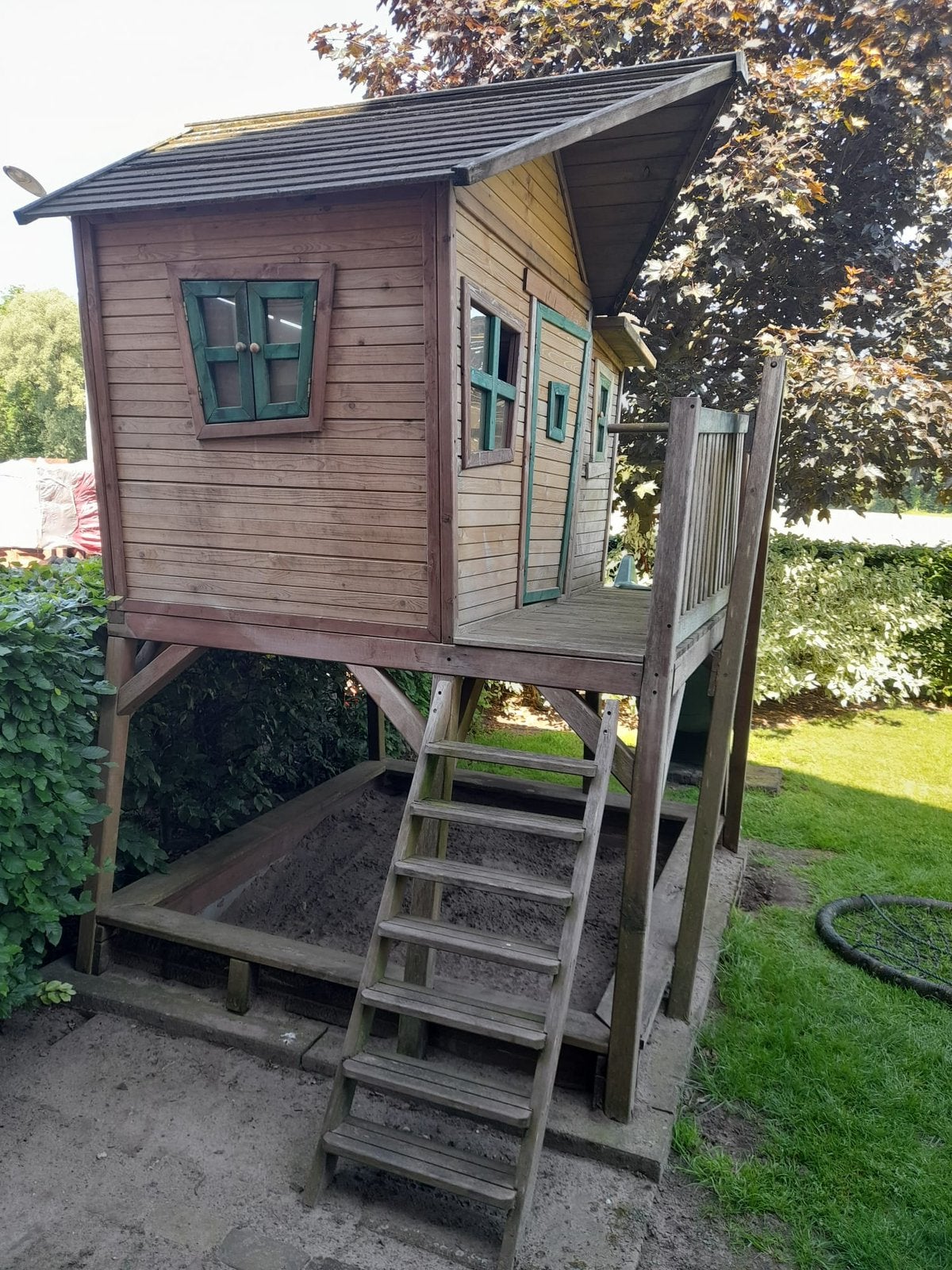 Axi max speelhuisje met nestschommel en glijbaan, Ophalen, Gebruikt, Overige materialen