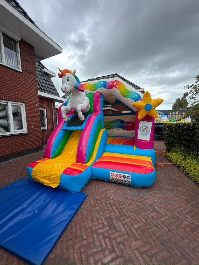 Springkussen huren Unicorn thema lol kinderfeestje, Ophalen, Zo goed als nieuw, Verjaardag