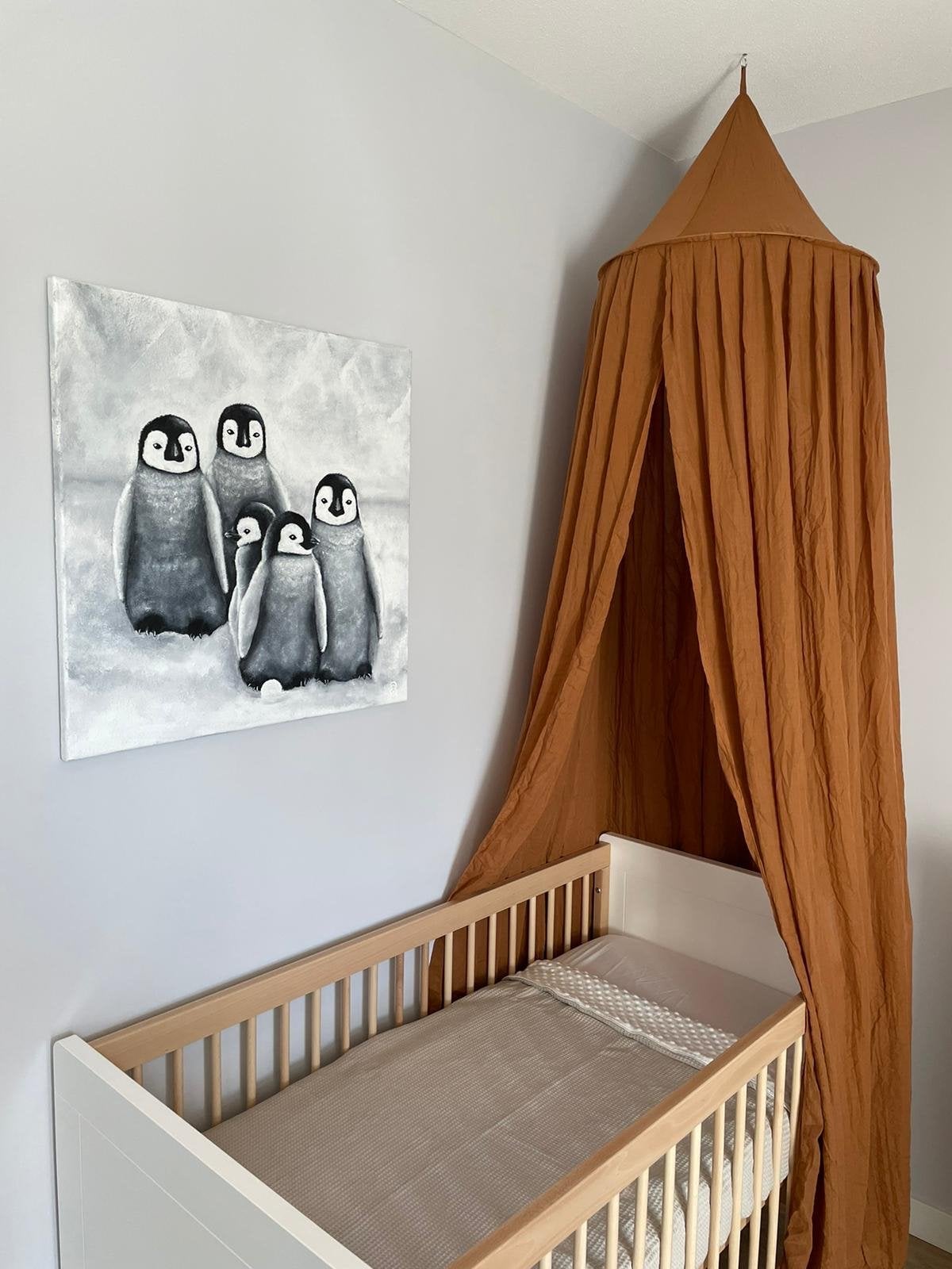 Mooie Klamboe voor baby- of kinderkamer Jollein, Ophalen, Bruin, Zo goed als nieuw, Ophangbaar