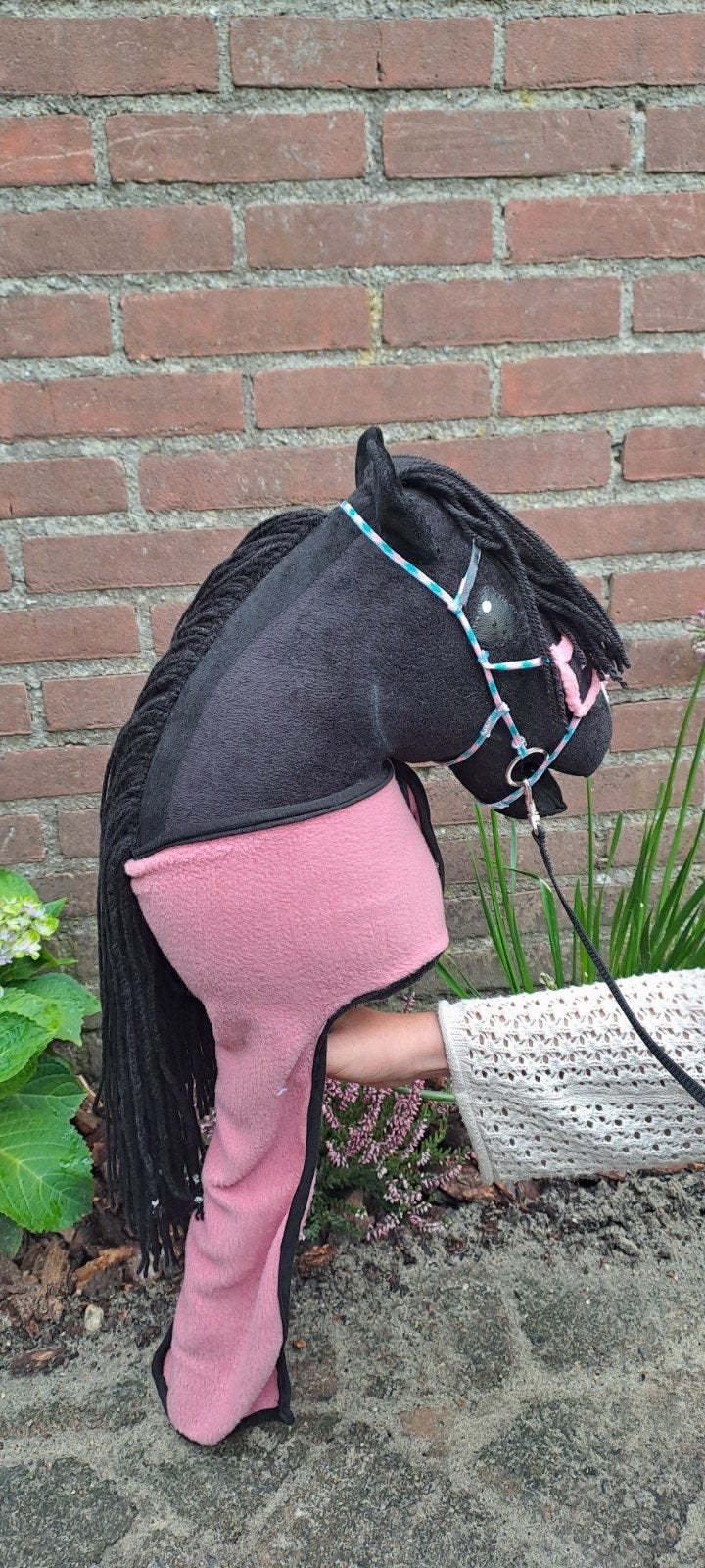 Zwart Hobbyhorse / Stokpaard - Handgemaakt, Ophalen, Gebruikt, Jongen of Meisje
