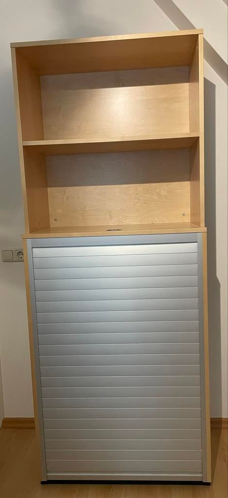 Ikea Galant opbergcombinatie met rolluik, berkenfineer, Gebruikt, 200 cm of meer, Met slot, 25 tot 50 cm