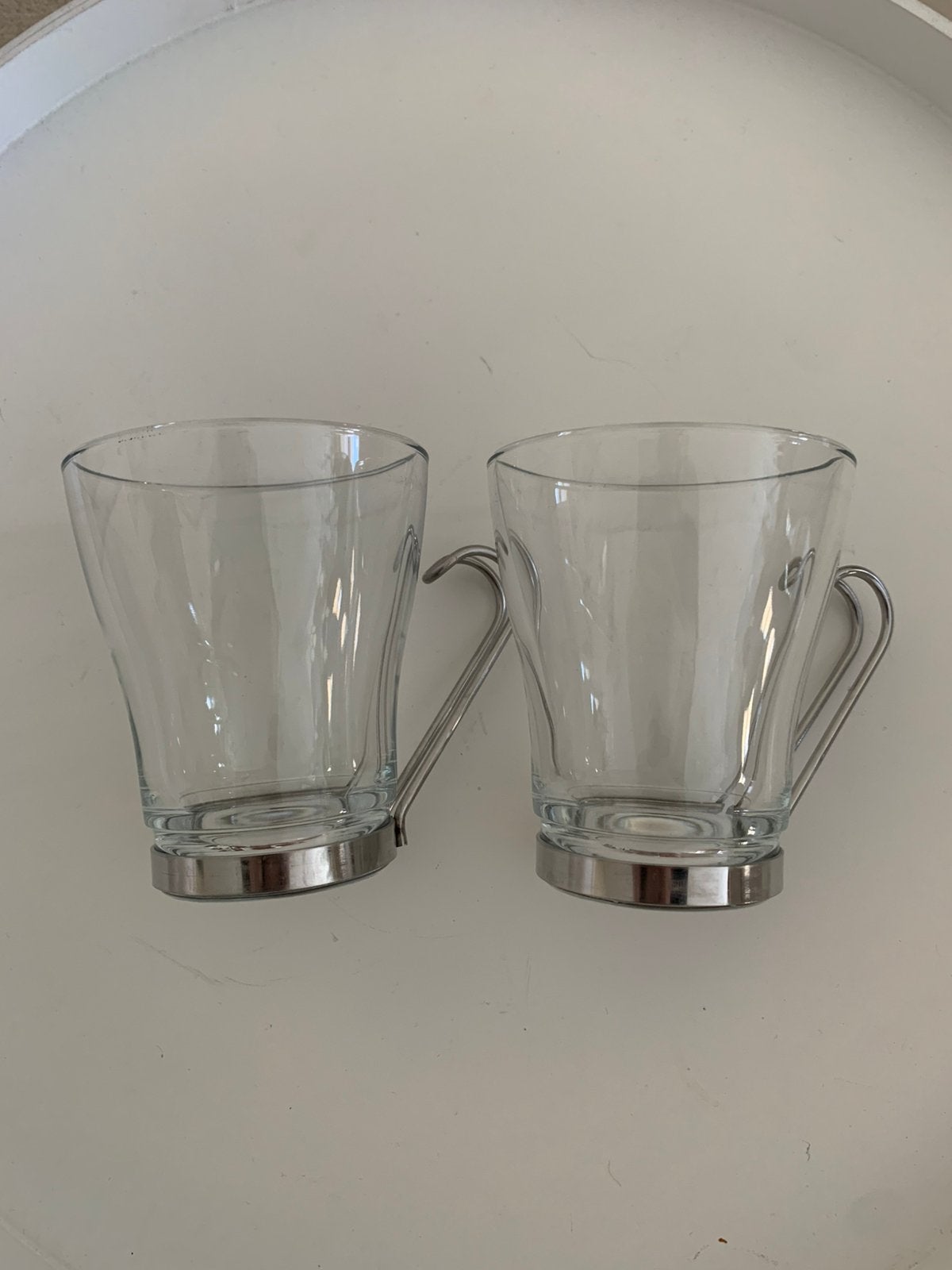 Twee Vitrosax theeglazen / cappuccinoglazen, Ophalen of Verzenden, Zo goed als nieuw, Glas, Overige stijlen