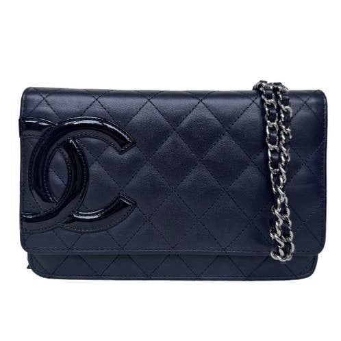 Chanel WOC wallet on chain cambon crossbody tas authentiek, Ophalen of Verzenden, Zo goed als nieuw, Blauw