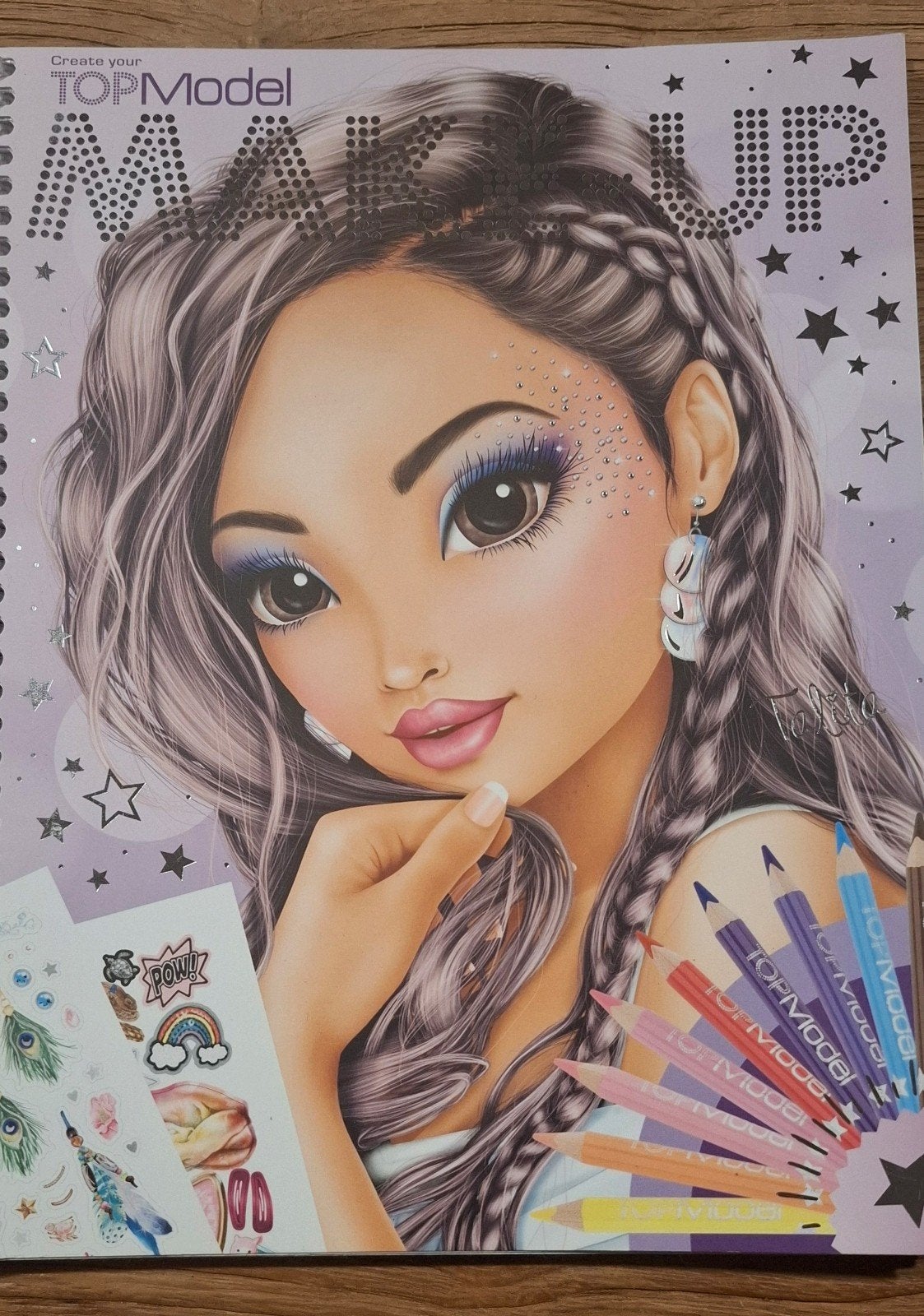 TOPModel Make-up Studio tekenboek met stickers, Ophalen of Verzenden, Zo goed als nieuw, Knutselen