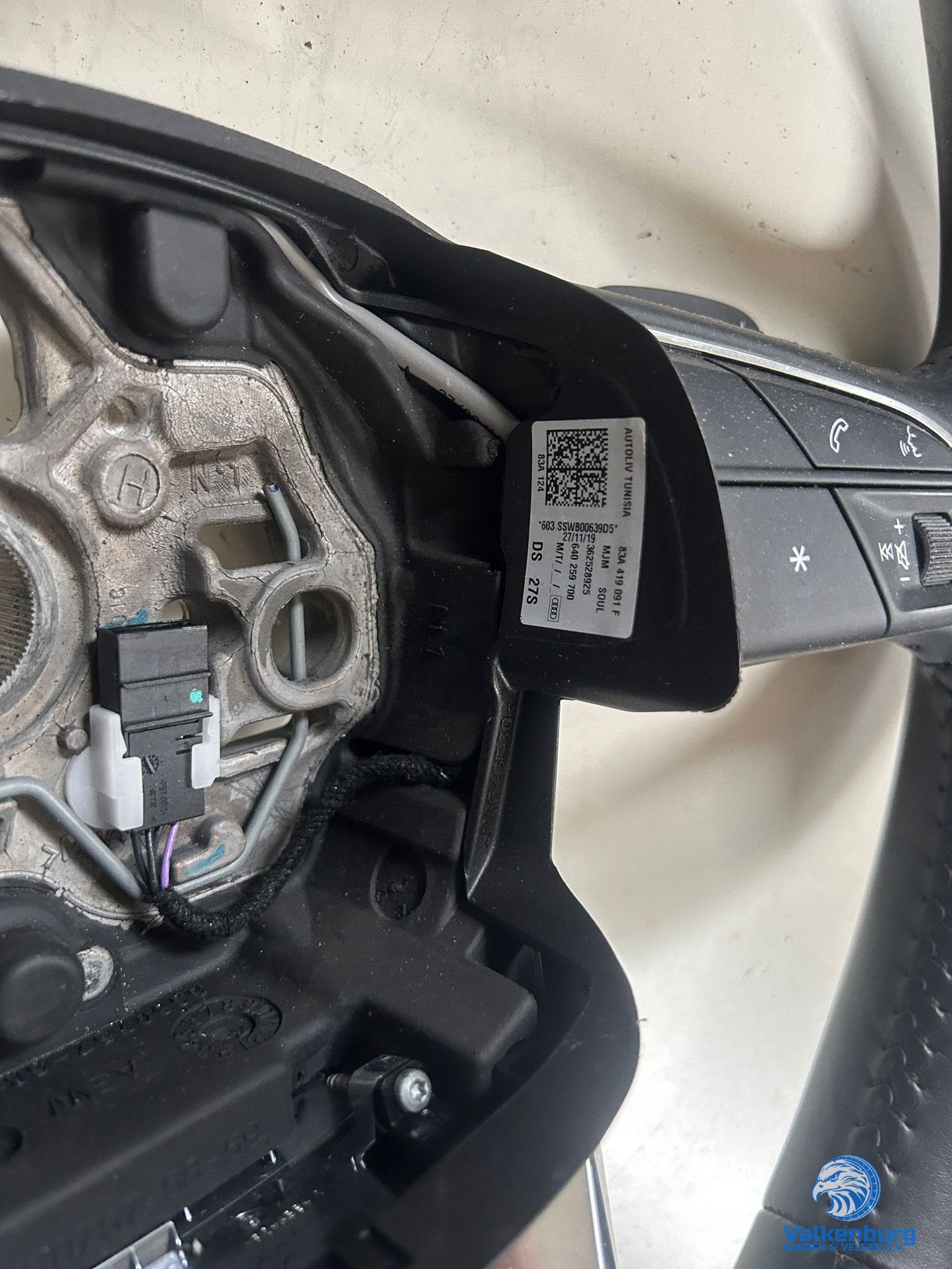 Originele Audi Q3 83A leder stuurwiel stuurbediening flipper, Gebruikt, -, -, Ophalen of Verzenden
