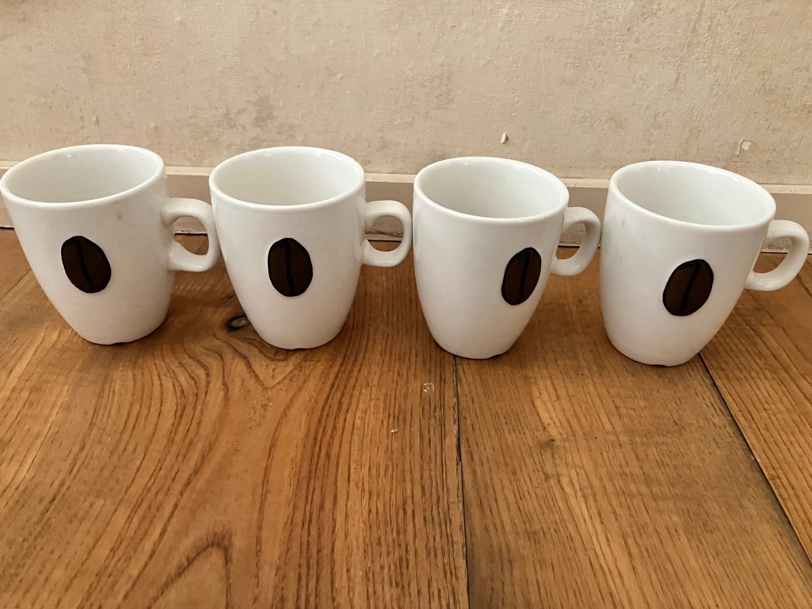 4x koffiekopjes, koffieboon Palmer Hotelwa,  goede staat, Ophalen, Zo goed als nieuw, Overige stijlen, Kop(pen) en/of Schotel(s)