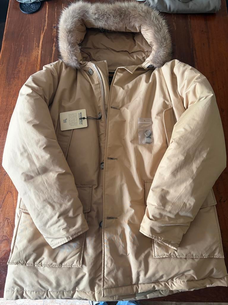 Woolrich winterjas XL NIEUW, Kleding | Heren, Jassen | Winter, Ophalen of Verzenden, Nieuw, Maat 56/58 (XL), Beige