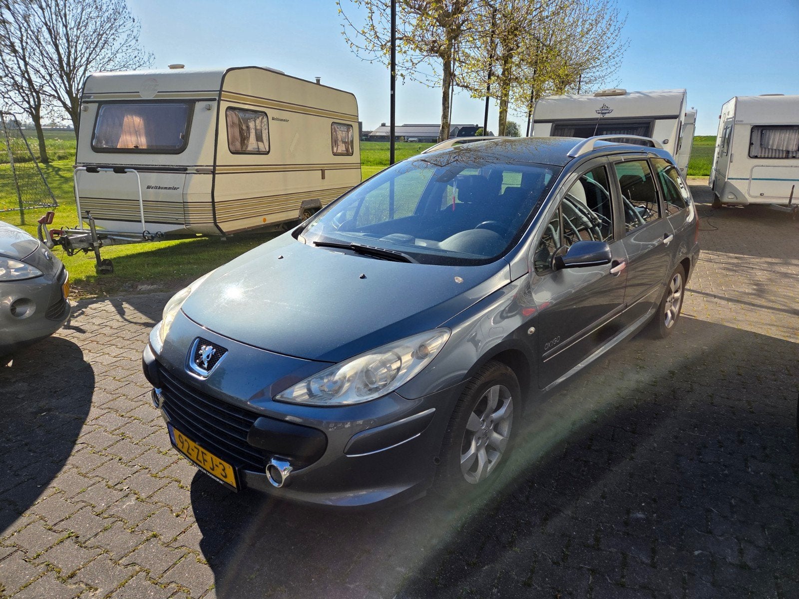 Peugeot 307 1.6 16V XR Break 2007 Grijs,7 pers. nw. apk, Auto's, Peugeot, Stof, Zwart, 4 cilinders, 715 kg
