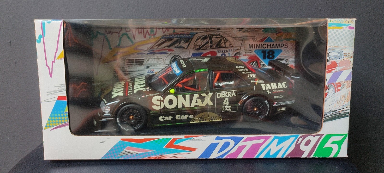 Minichamps DTM '95 Sonax Mercedes C DTM 1/18- Nieuw, Hobby en Vrije tijd, Modelauto's | 1:18, Ophalen of Verzenden, Nieuw, Auto