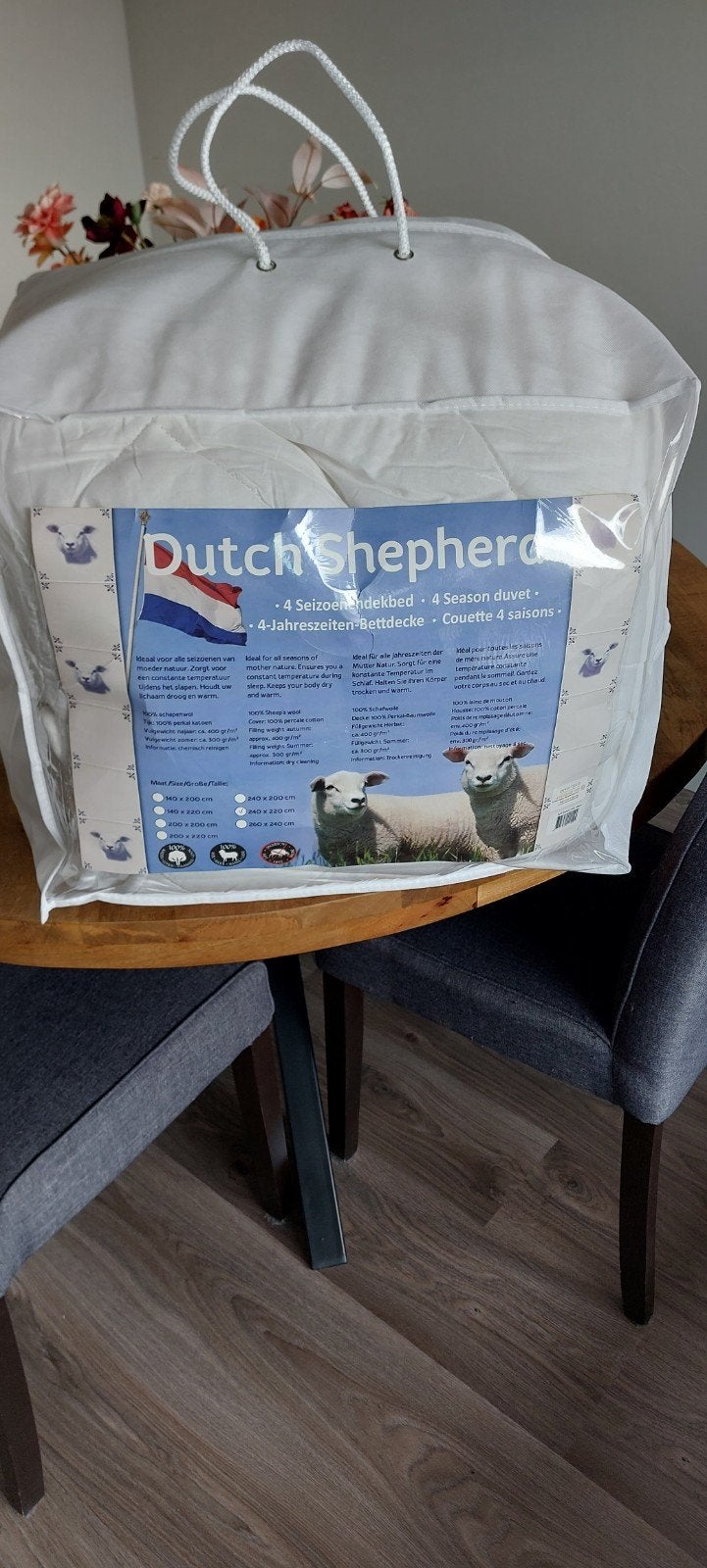 Schapenwollen 4 seizoenen dekbed (240x220), Ophalen, Wit, Deken of Dekbed, Nieuw