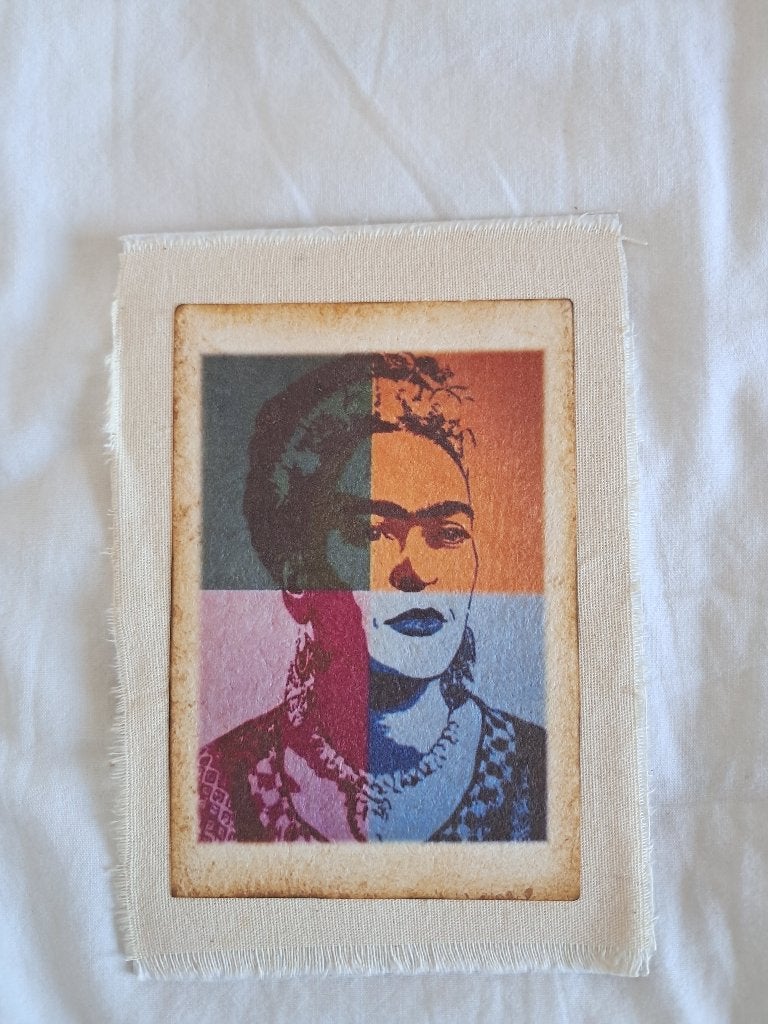 Afbeelding van Frida Kahlo handmade, Verzamelen, Rechthoekig Staand, A4 of kleiner, Ophalen of Verzenden, Zo goed als nieuw