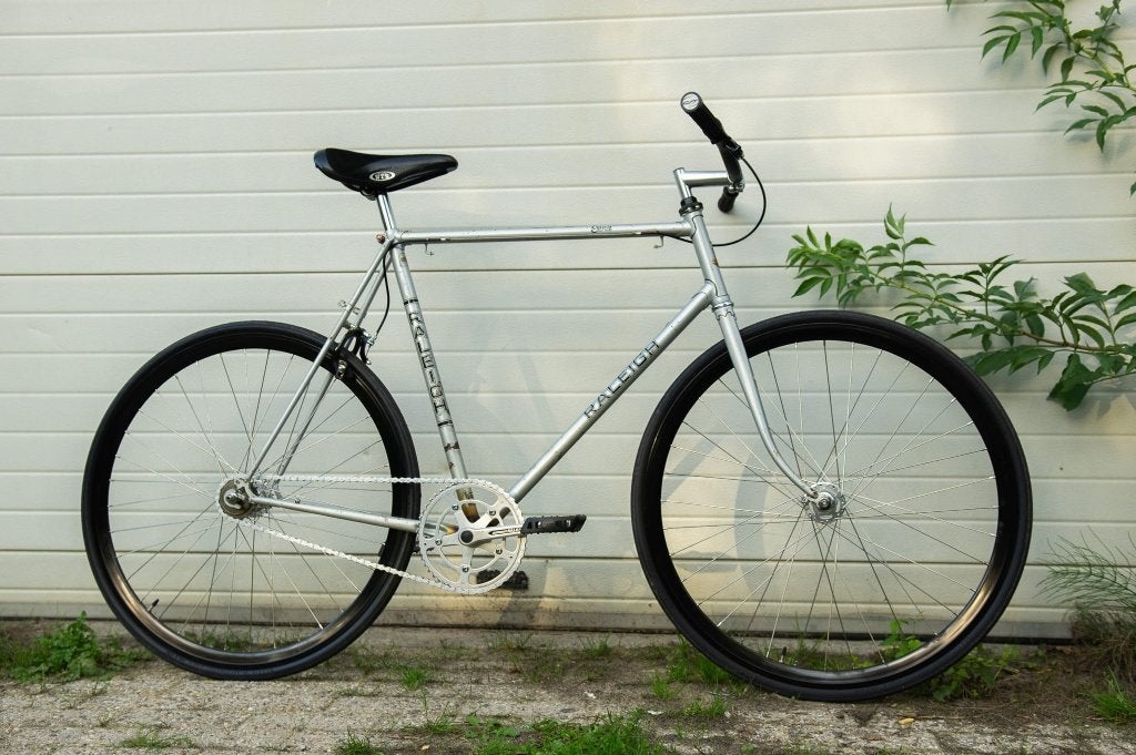 Custom Raleigh Esprit singlespeed/fixed, Staal, Velgrem, Zo goed als nieuw, Ophalen