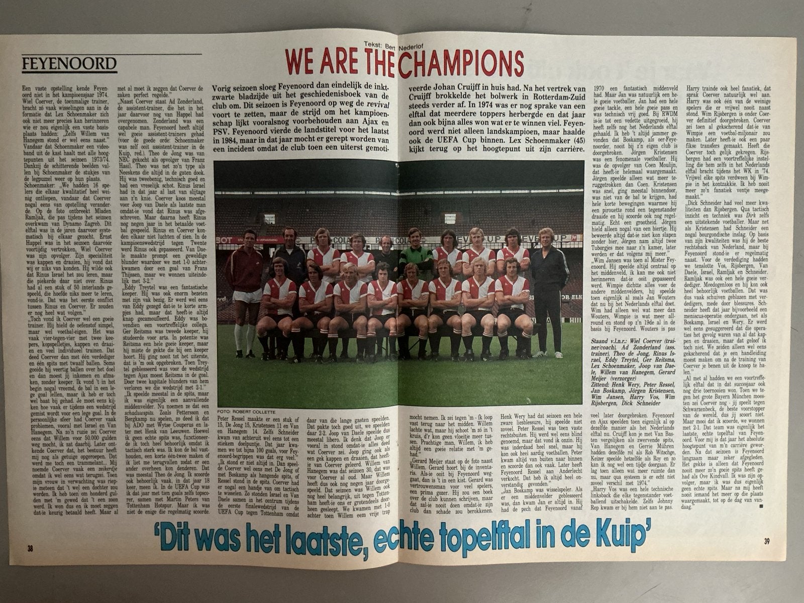 Voetbal artikel We are the Champions Feyenoord, Verzamelen, Ophalen of Verzenden, Knipsel(s)
