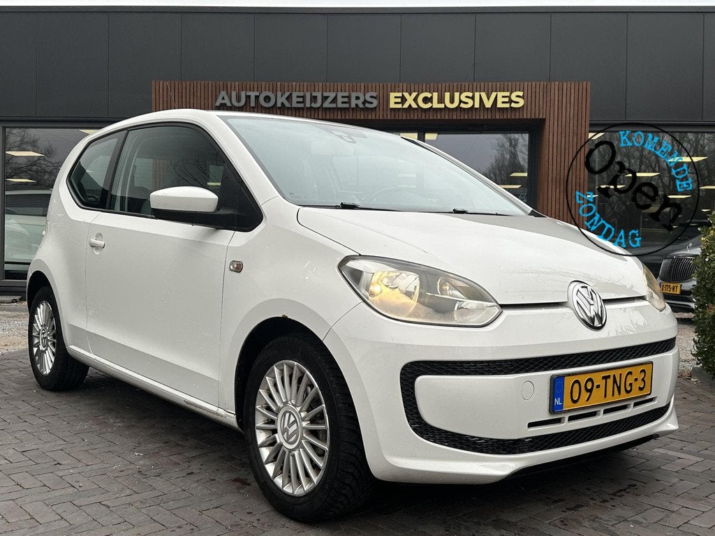 Volkswagen Up! 1.0 move up! Navi airco, Euro 5, Stof, Gebruikt, 4 stoelen