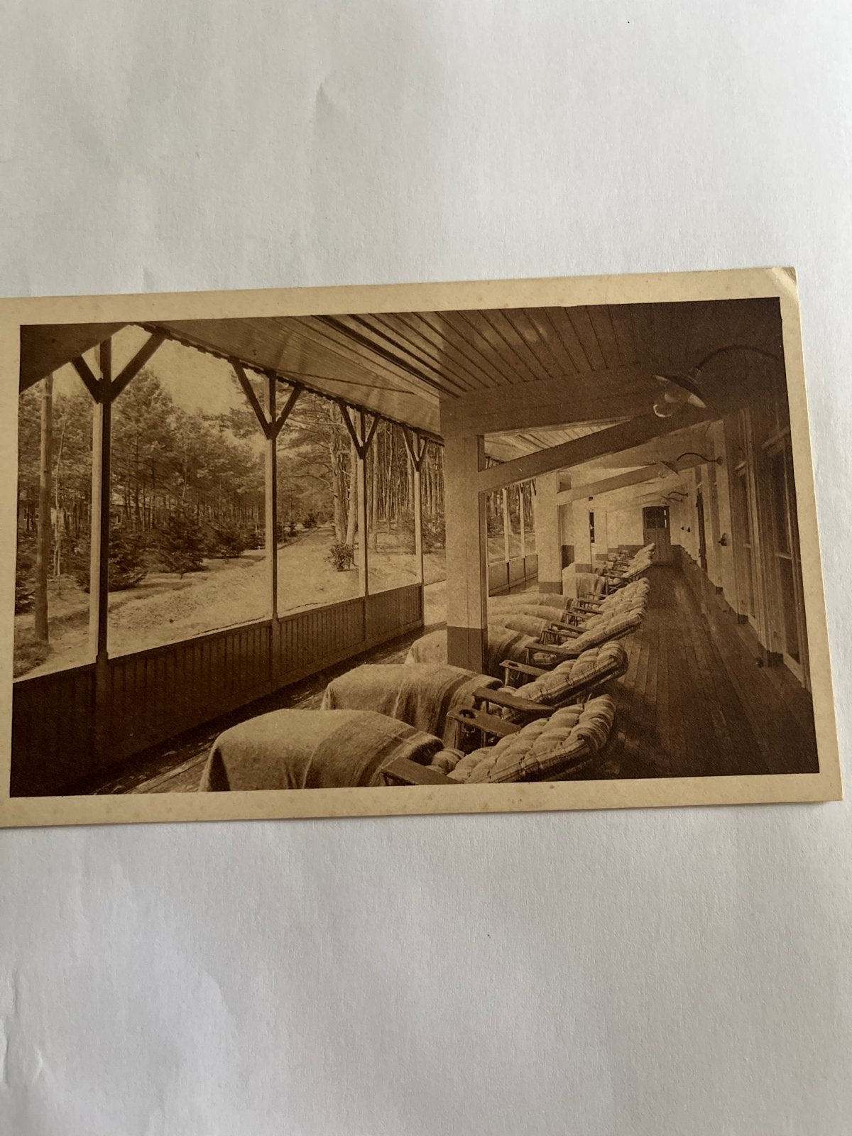 Ansichtkaart Sanatorium Berg en Bosch Apeldoorn ligzalen, Verzamelen, Verzenden, Ongelopen, Gelderland