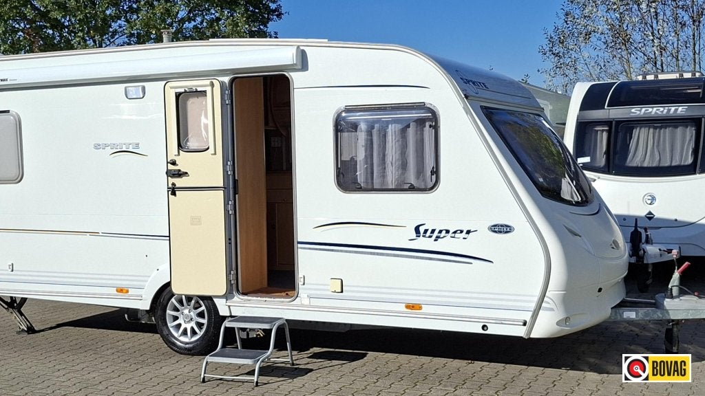 Sprite Super 490 CF Mover,voortent,Thule Lfl., Rondzit, Lengtebed, Fietsenrek, Bedrijf